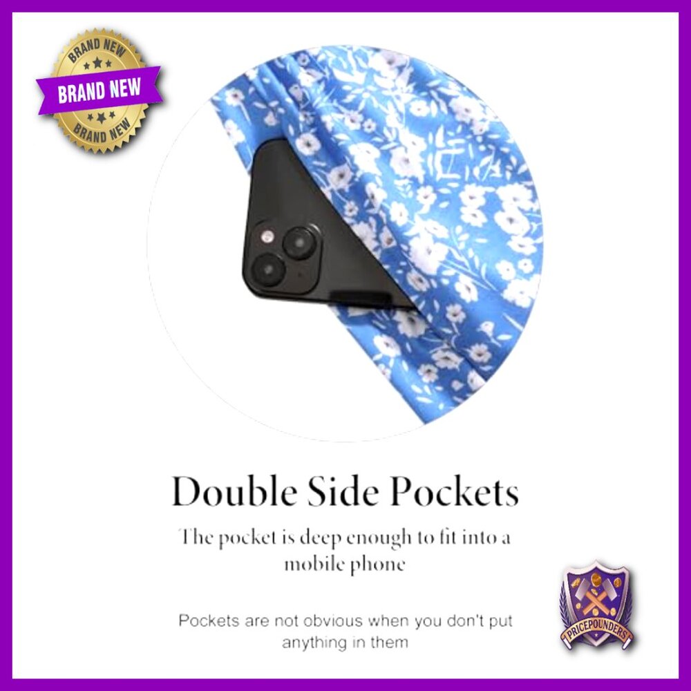 Small Halter Backless Romper With Pockets, Polyes… - image 5